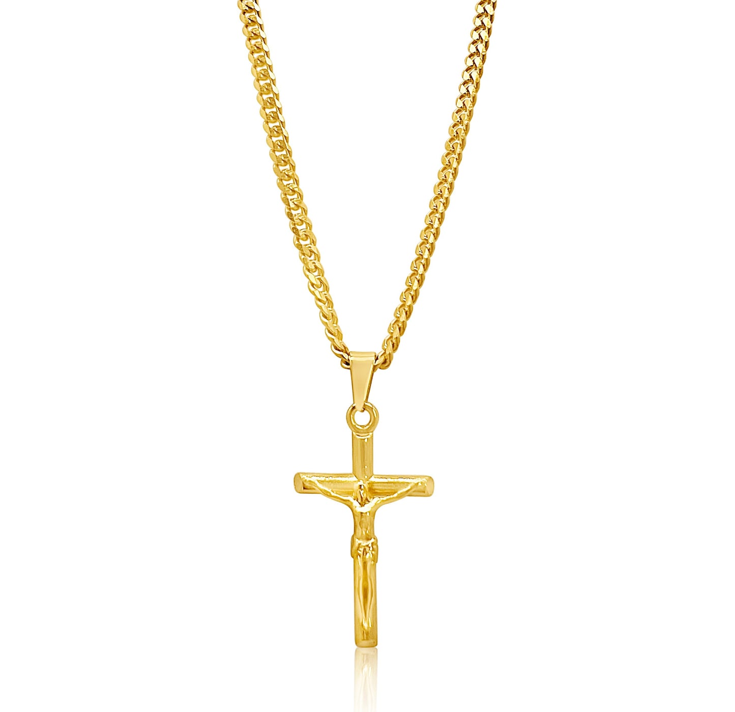 (3,5 mm) Cadena con colgante de cruz (02065)