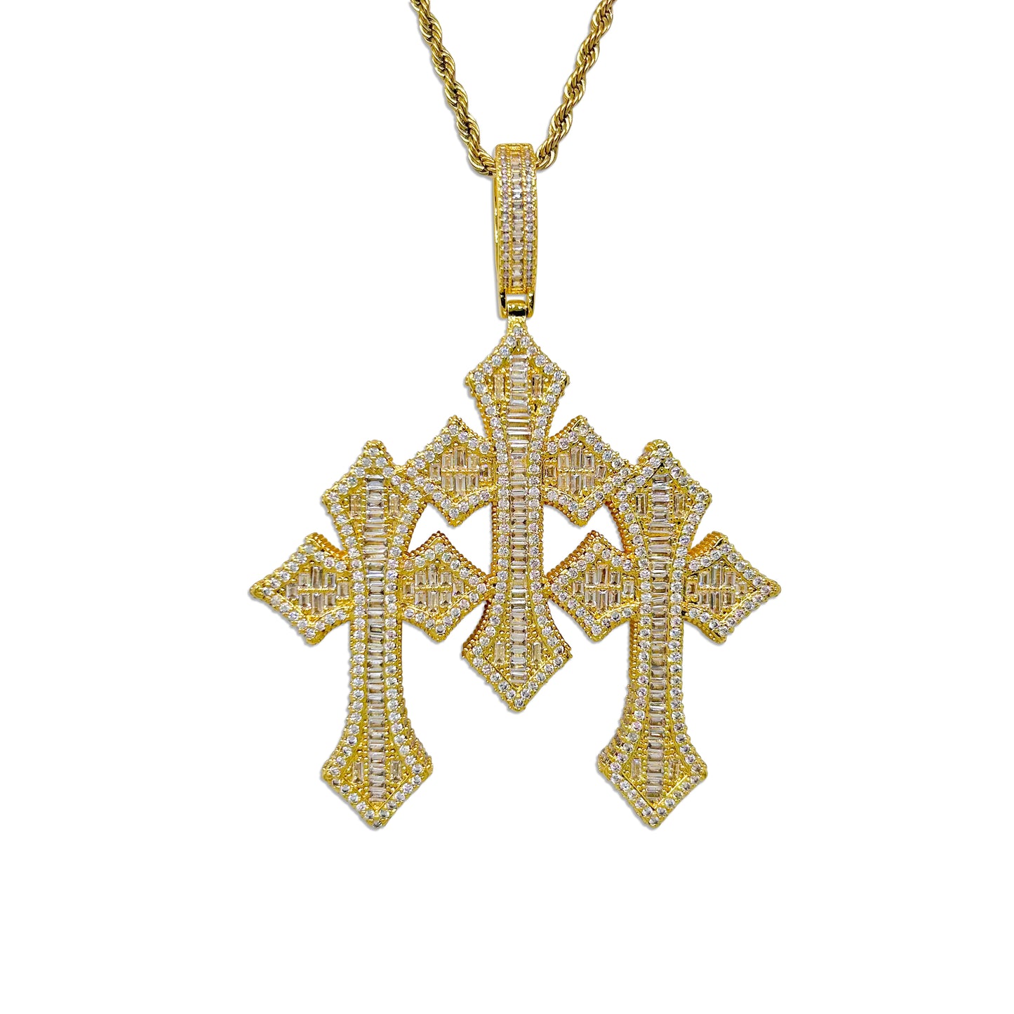 Tri-Cross Pendant + Chain