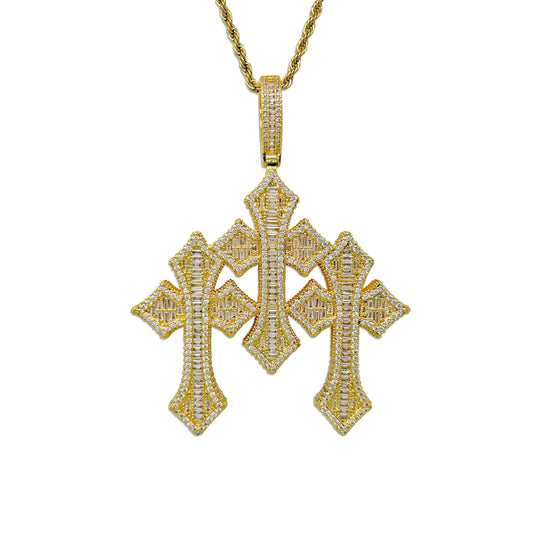 Tri-Cross Pendant + Chain