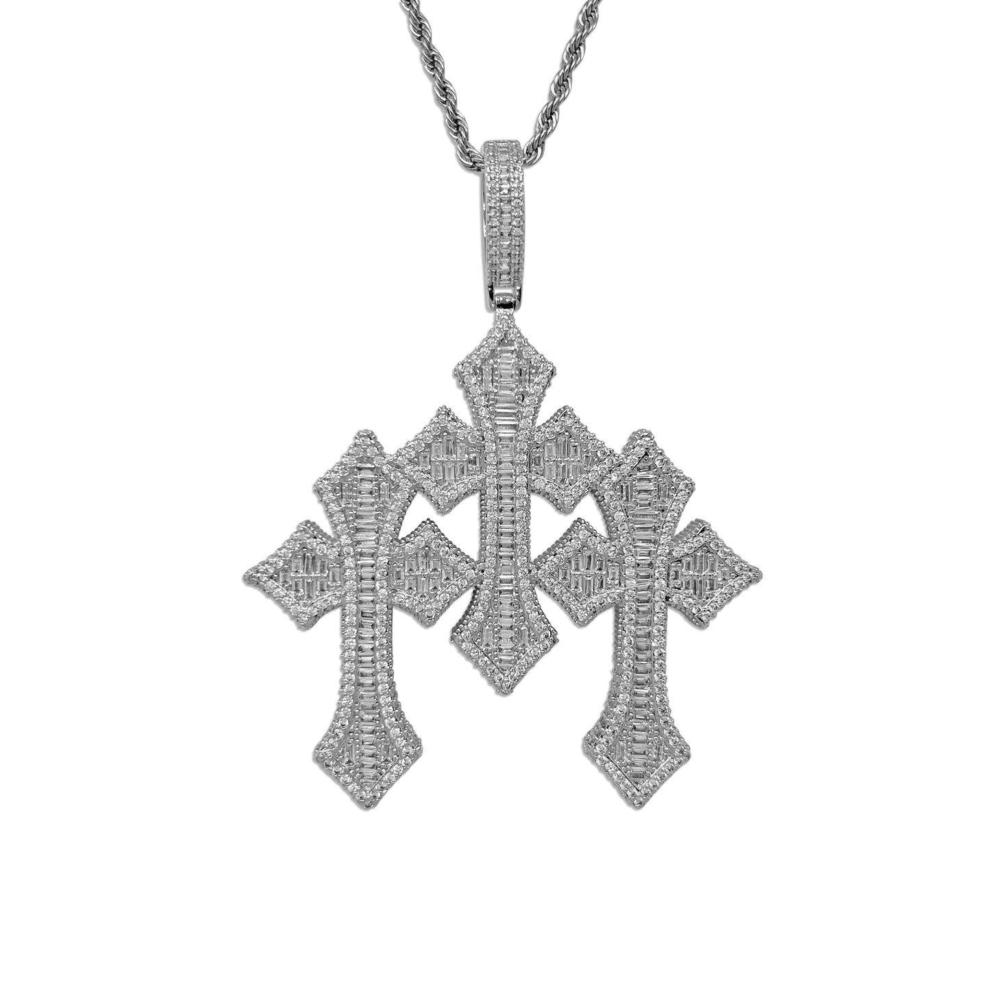 Tri-Cross Pendant + Chain