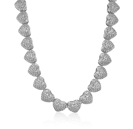 Frosted Heart Necklace (02128)