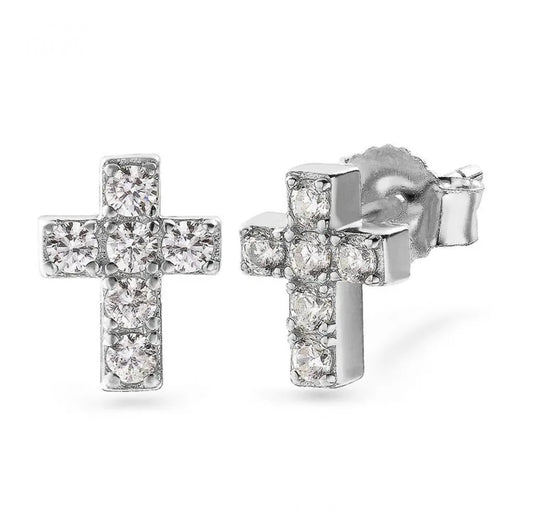 Cross Stud Earrings (02110)