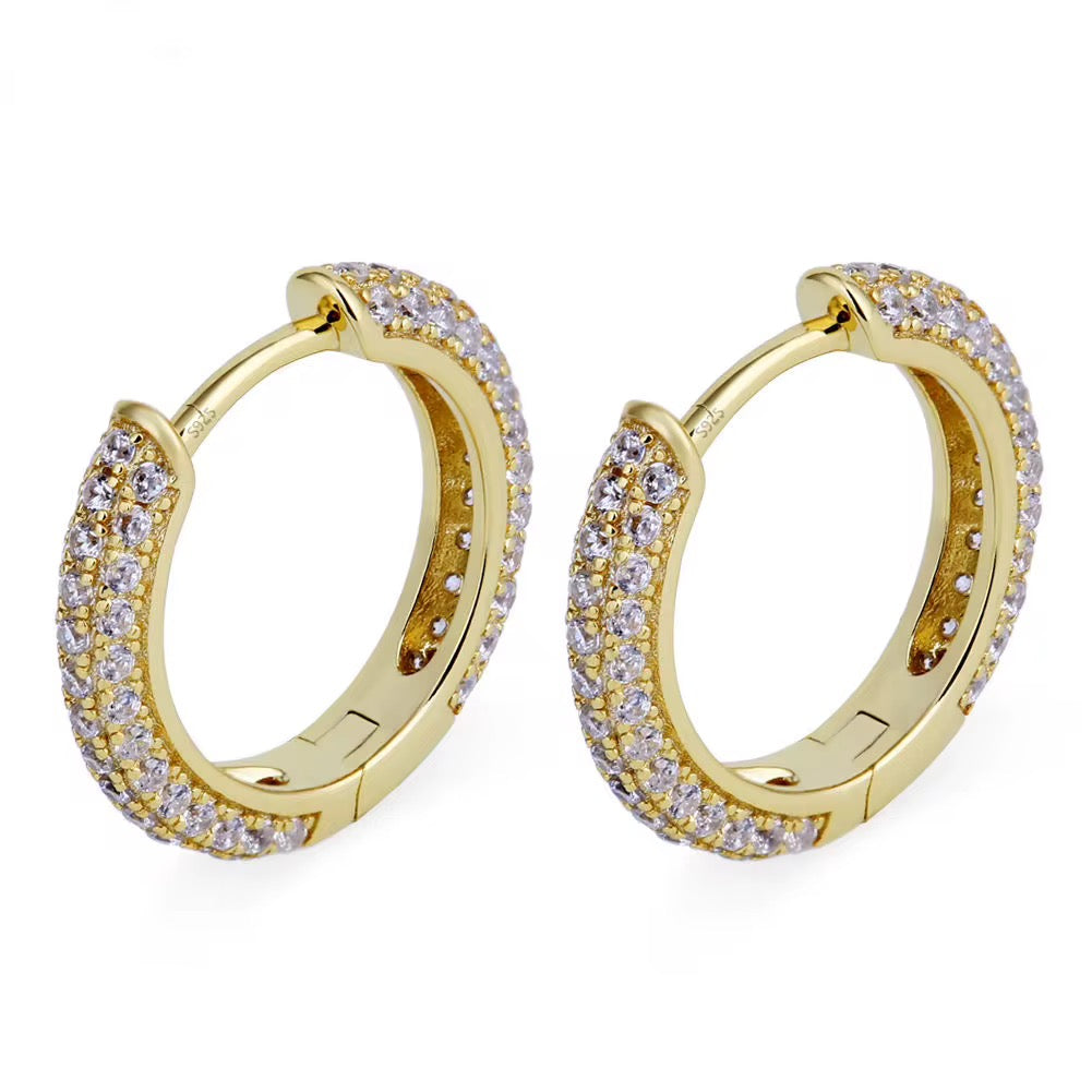 Iced Out Hoop Earrings