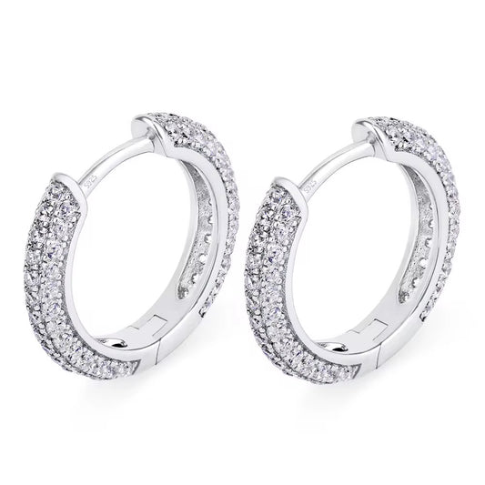 Iced Out Hoop Earrings