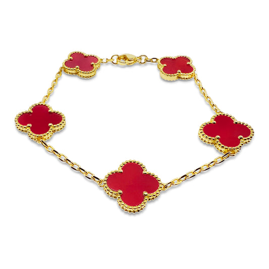 Pulsera Trébol Rojo (02127)