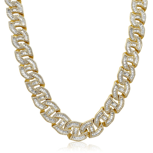 (15mm) Iced Baguette Chain (02102)