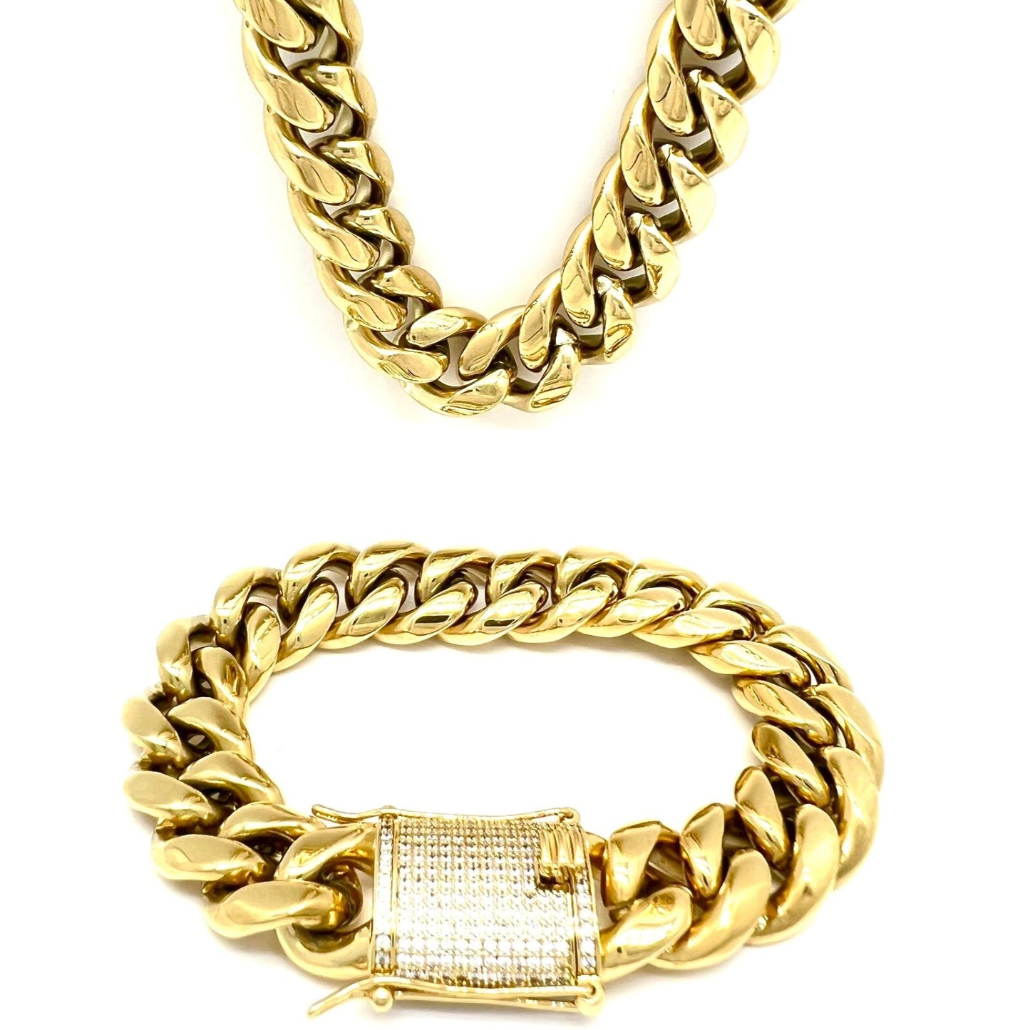 (16mm,26in) Cuban Chain Set  (02083)